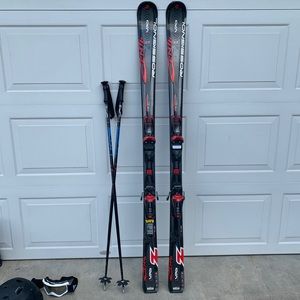 Skis and ski poles